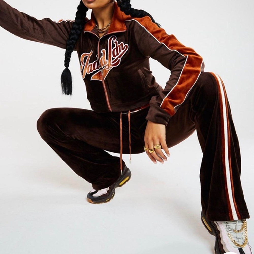 Jaded London Brown Velour Tracksuit